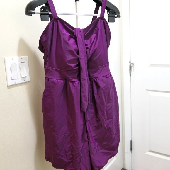 BloomChic Plus Size 2XL Surplice Neckline Belted Plain One-Piece Swimsuit- us18 - Picture 3 of 5